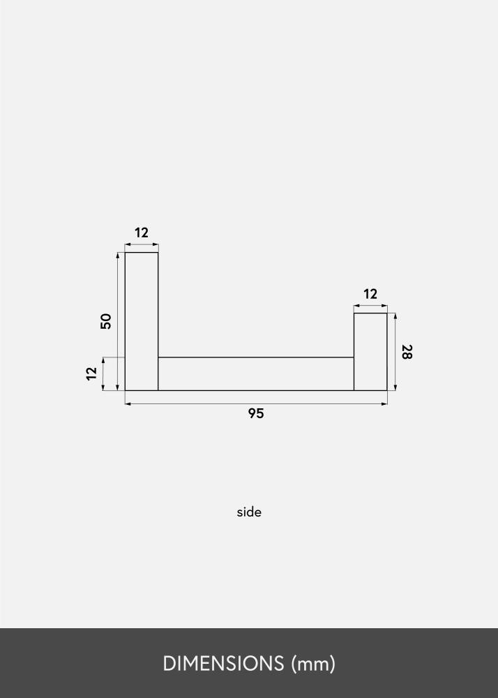 Półka na obraz Czarny 90 cm