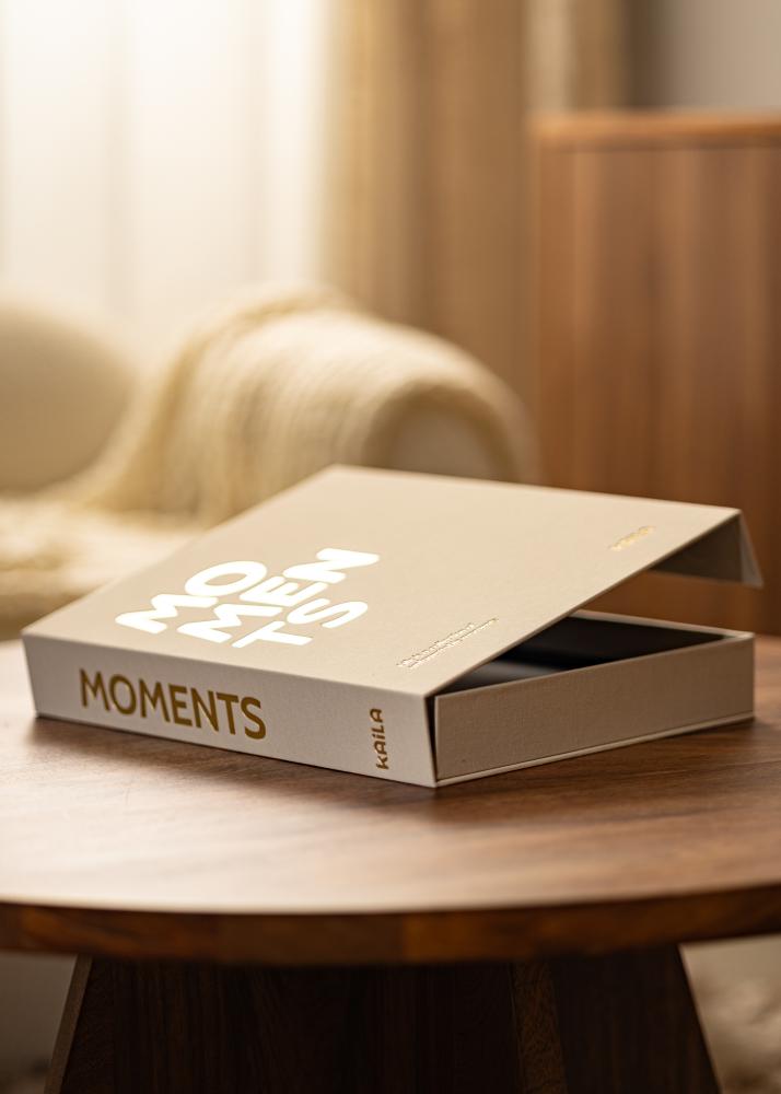 KAILA MOMENTS Creme - Coffee Table Photo Album (60 Czarne Strony / 30 arkuszy)