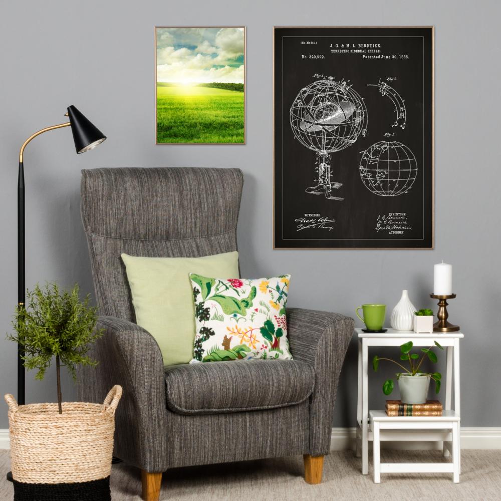 Rysunek patentowy - Astronomiczny model - Czarny Plakat