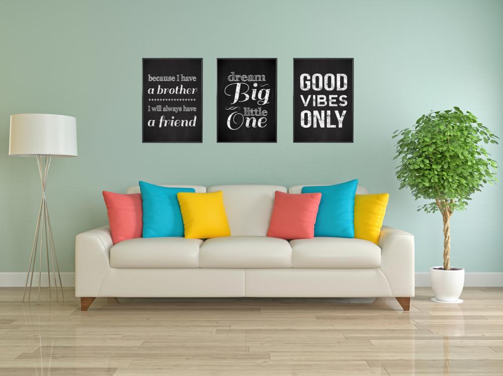 Good vibes only - Svart Plakat