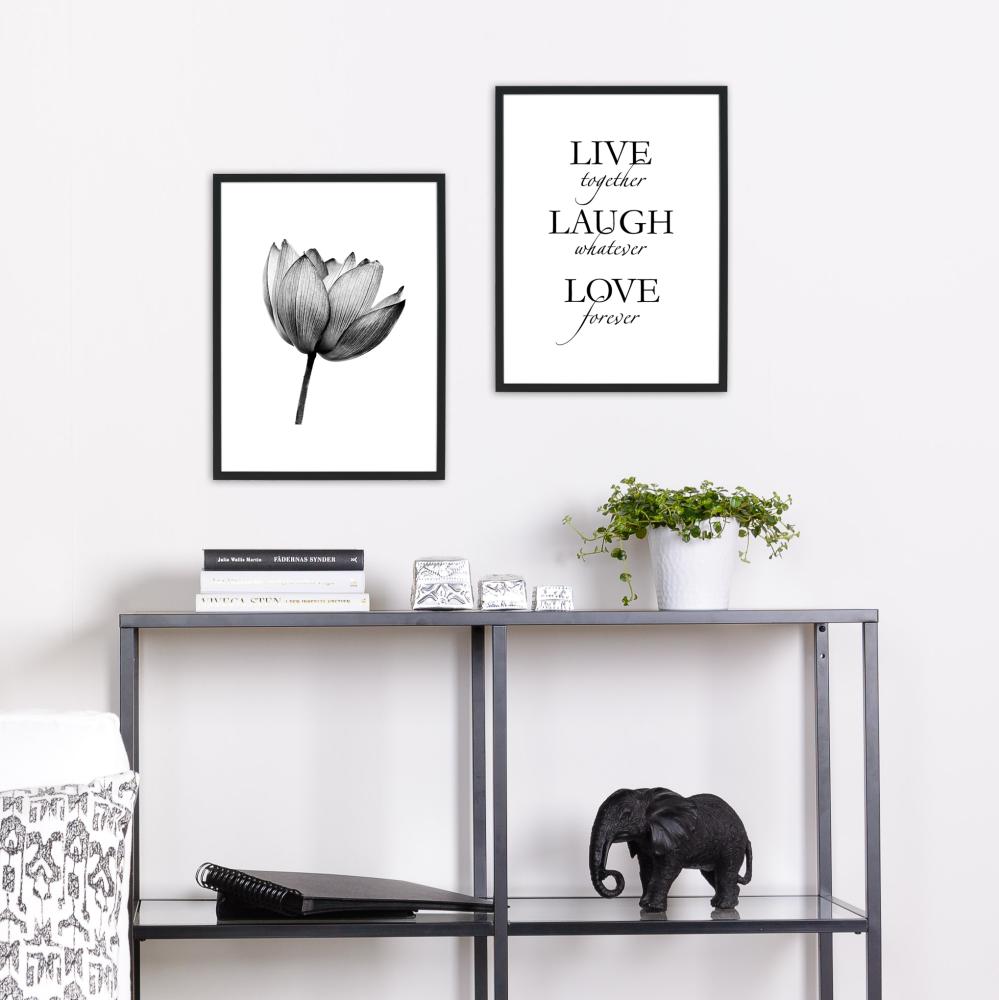 Live, laugh, love - Czarny Plakat