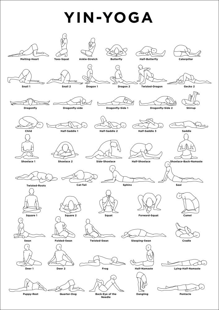 Yoga - White Plakat