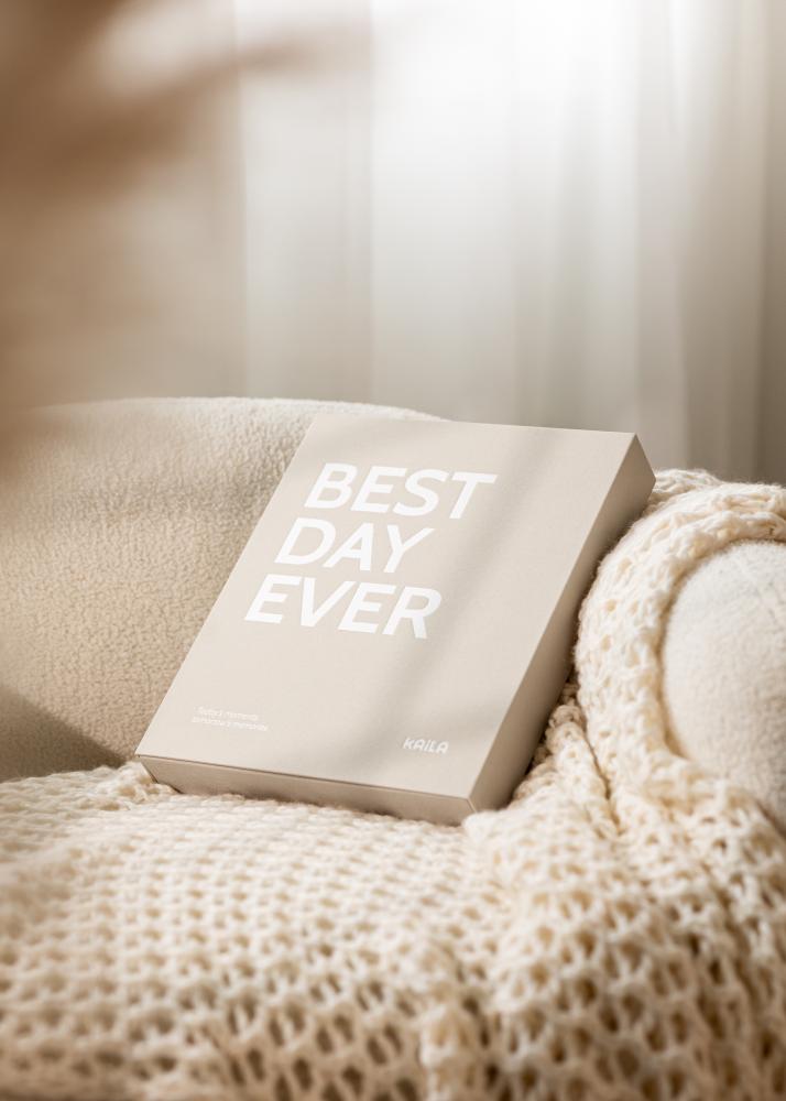 KAILA BEST DAY EVER Creme - Coffee Table Photo Album (60 Czarne Strony)