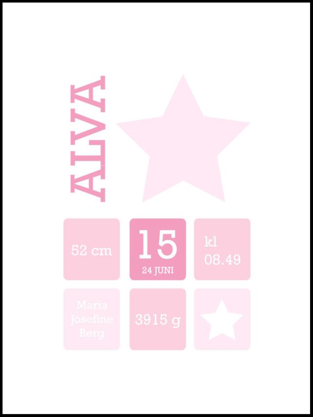 Star Birth Plakat Pink