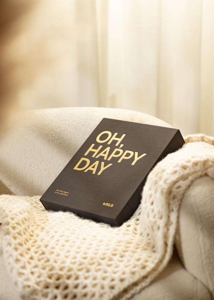 KAILA OH HAPPY DAY Black - Coffee Table Photo Album (60 Czarne Strony)