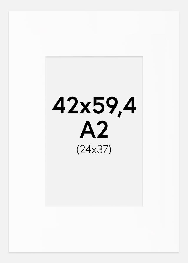 Passe-patrout Biały Standard Biały środek A2 42x59,4 cm (24x37)