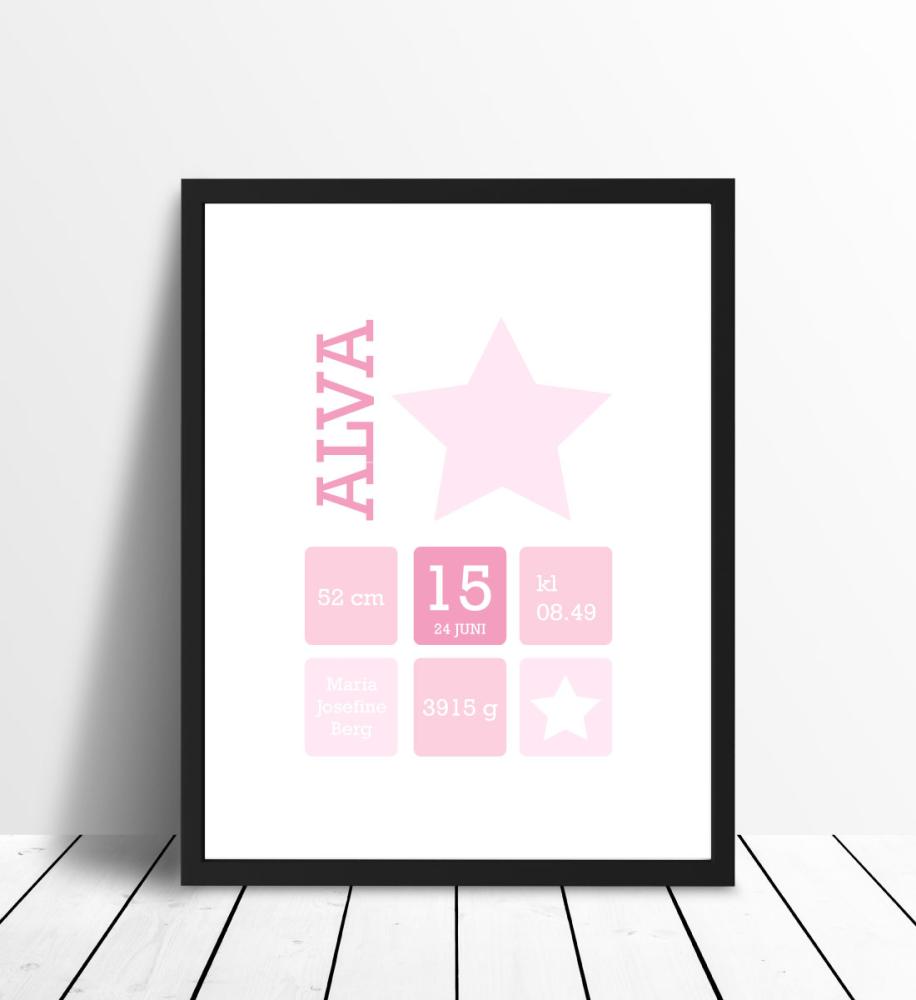 Star Birth Plakat Pink