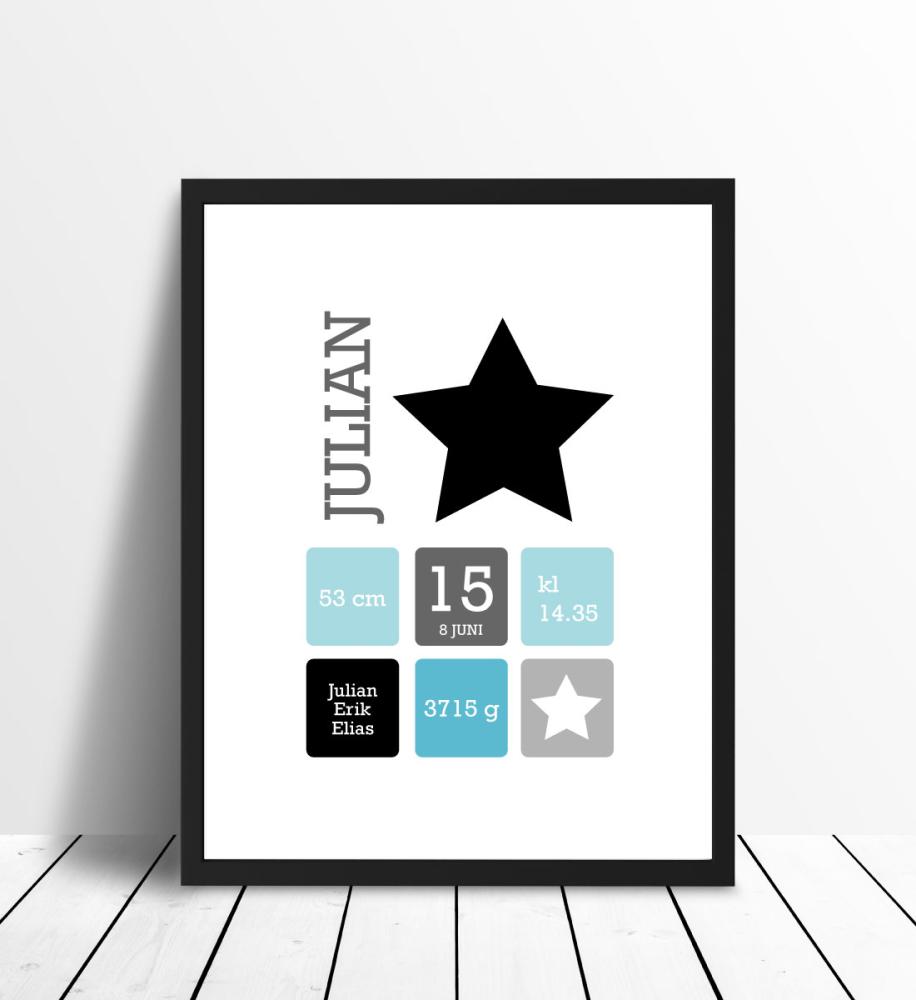 Star Birth Plakat Black/Blue