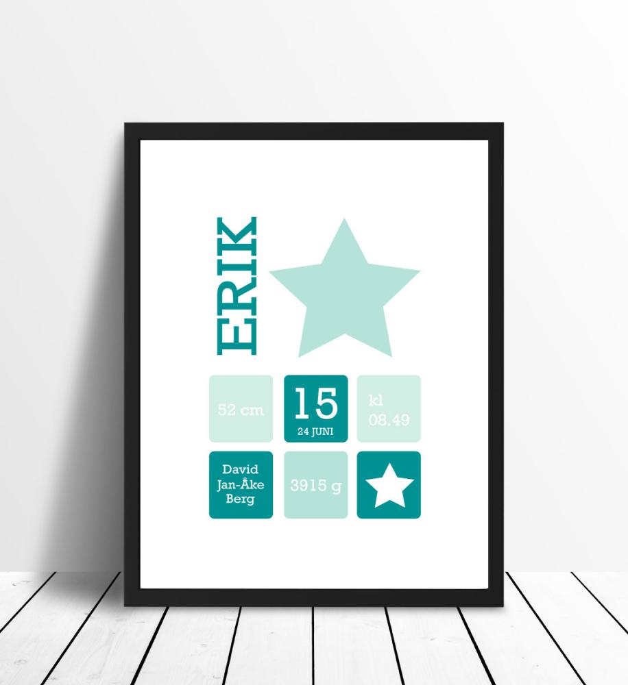 Star Birth Plakat Turquoise