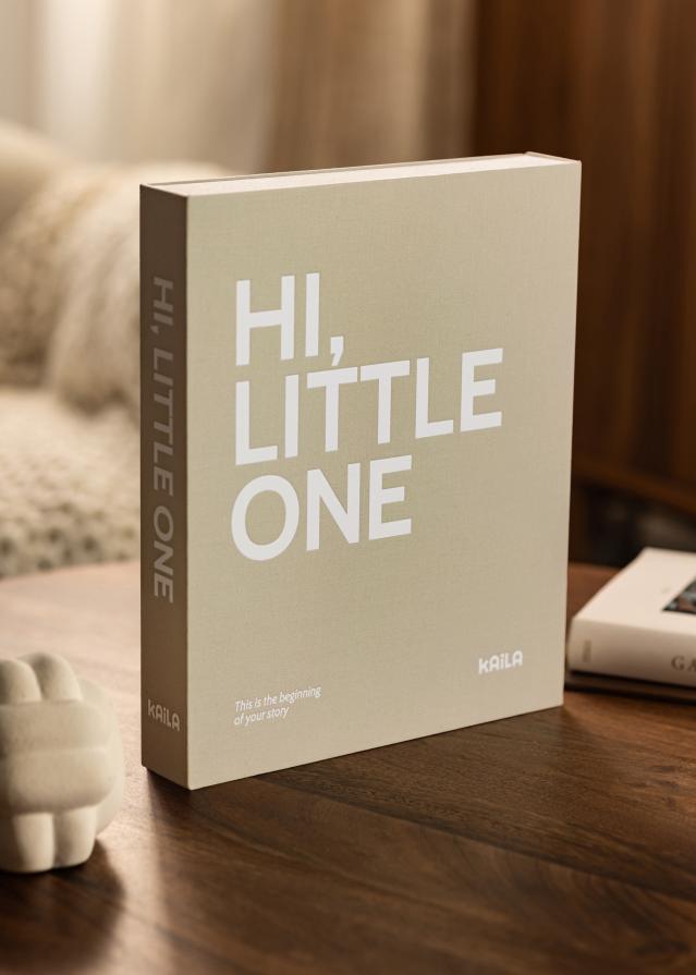 KAILA HI LITTLE ONE Grey - Coffee Table Photo Album (60 Czarne stron)