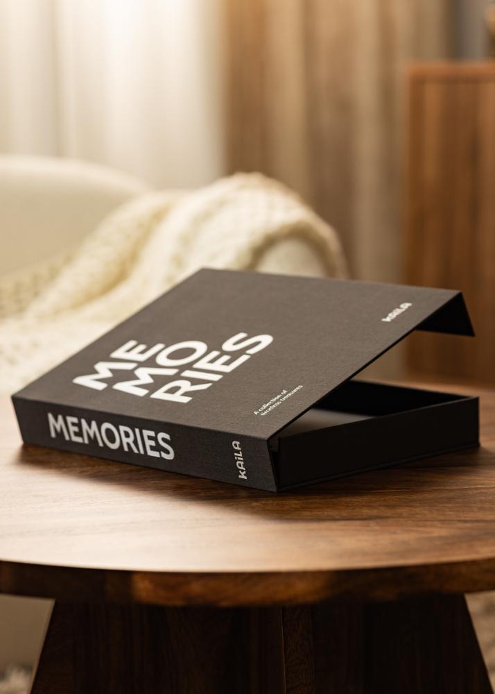 KAILA MEMORIES Black/White - Coffee Table Photo Album (60 Czarne stron)