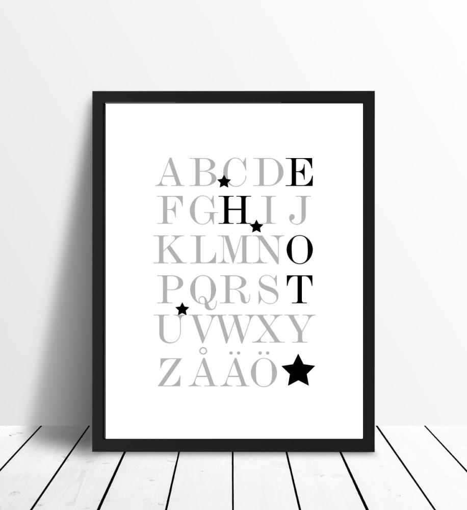 ABC Dowolne imię - Czarny/Szary