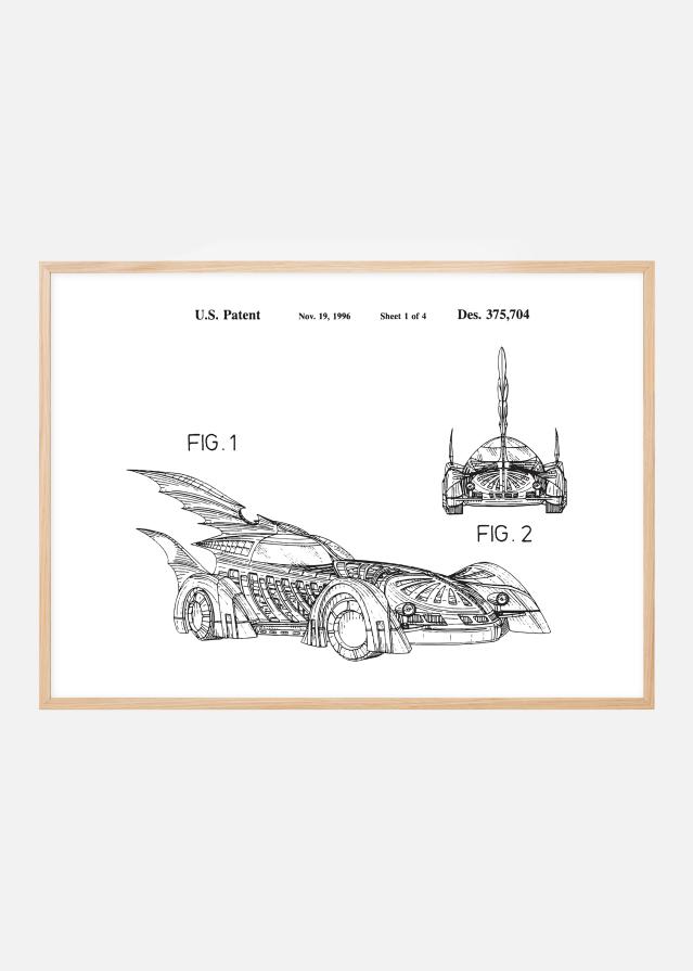 Rysunek patentowy - Batman - Batmobile 1996 w Plakat