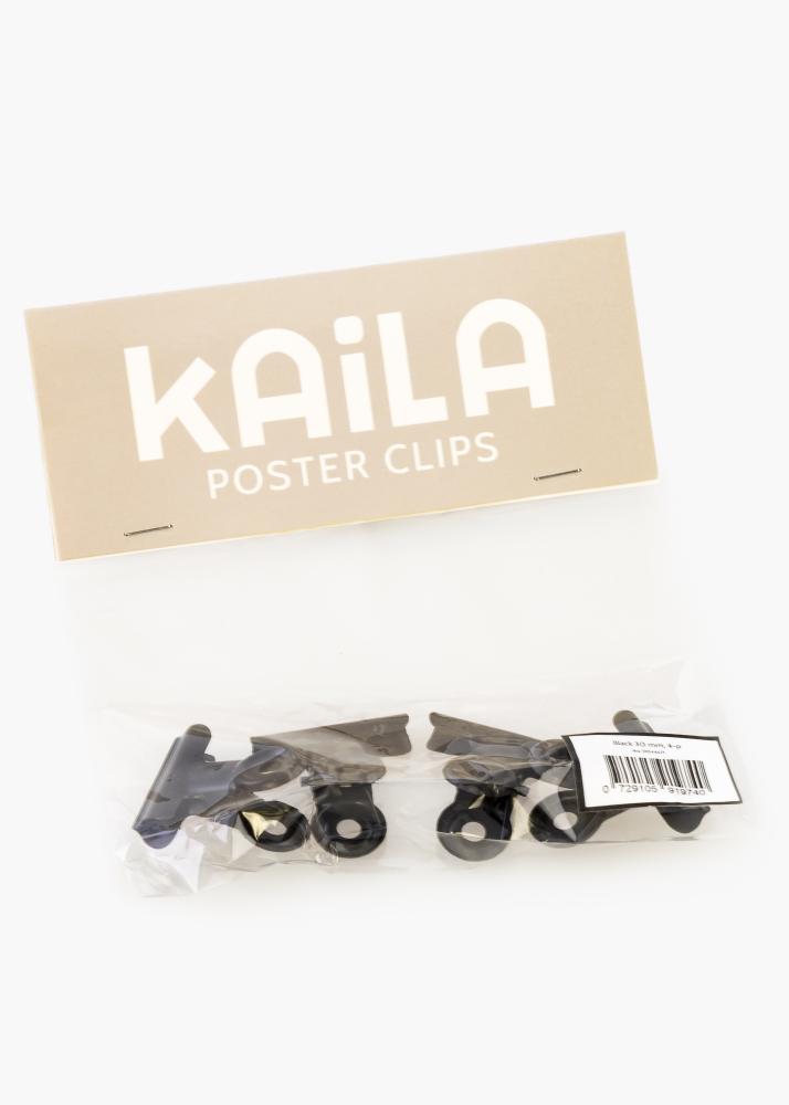 KAILA Plakat Clip Black 30 mm - 4-p