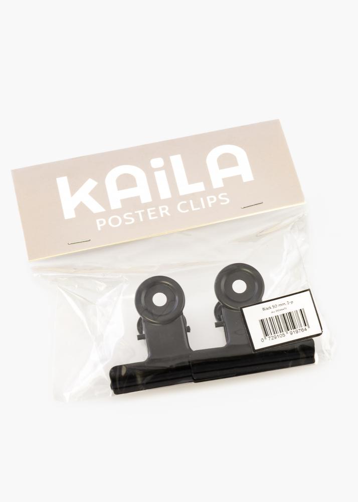 KAILA Plakat Clip Black 50 mm - 2-p