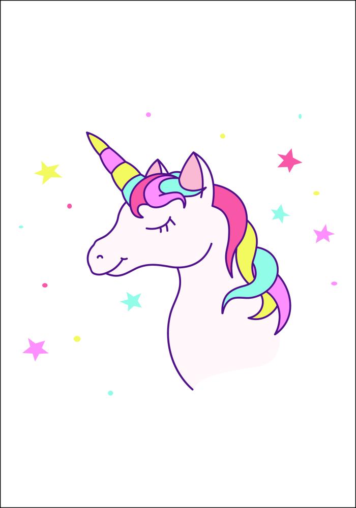 Unicorn White Plakat