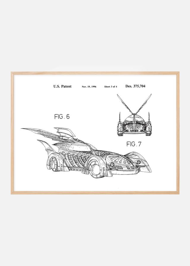 Rysunek patentowy - Batman - Batmobile 1996 III Plakat