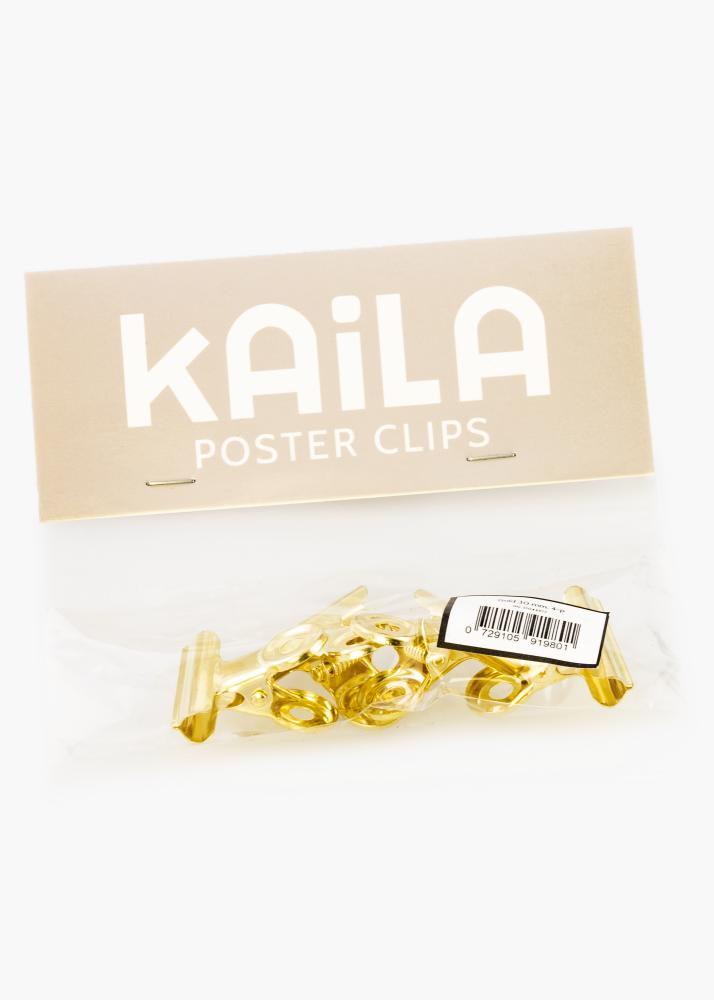 KAILA Plakat Clip Gold 30 mm - 4-p