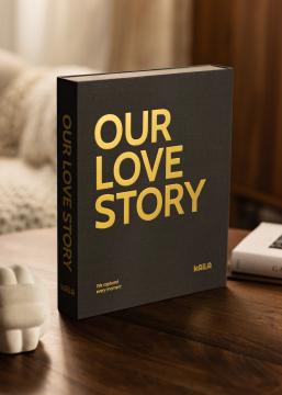 KAILA OUR LOVE STORY Black - Coffee Table Photo Album (60 Czarne stron)