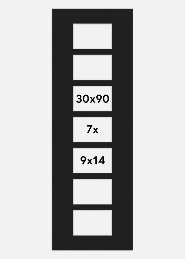 Passe-patrout Czarny 30x90 cm - Kolaż 7 Zdjęcia (9x14 cm)