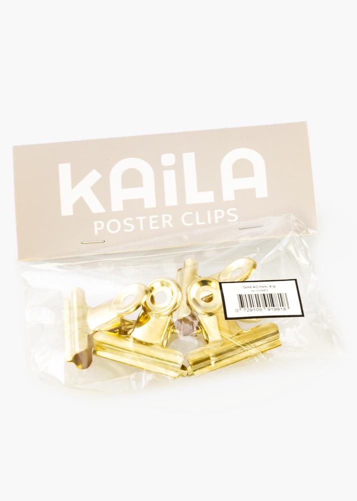 KAILA Plakat Clip Gold 40 mm - 4-p