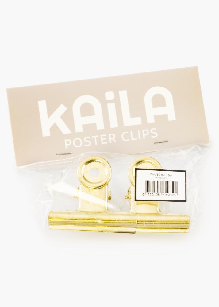 KAILA Plakat Clip Gold 50 mm - 2-p