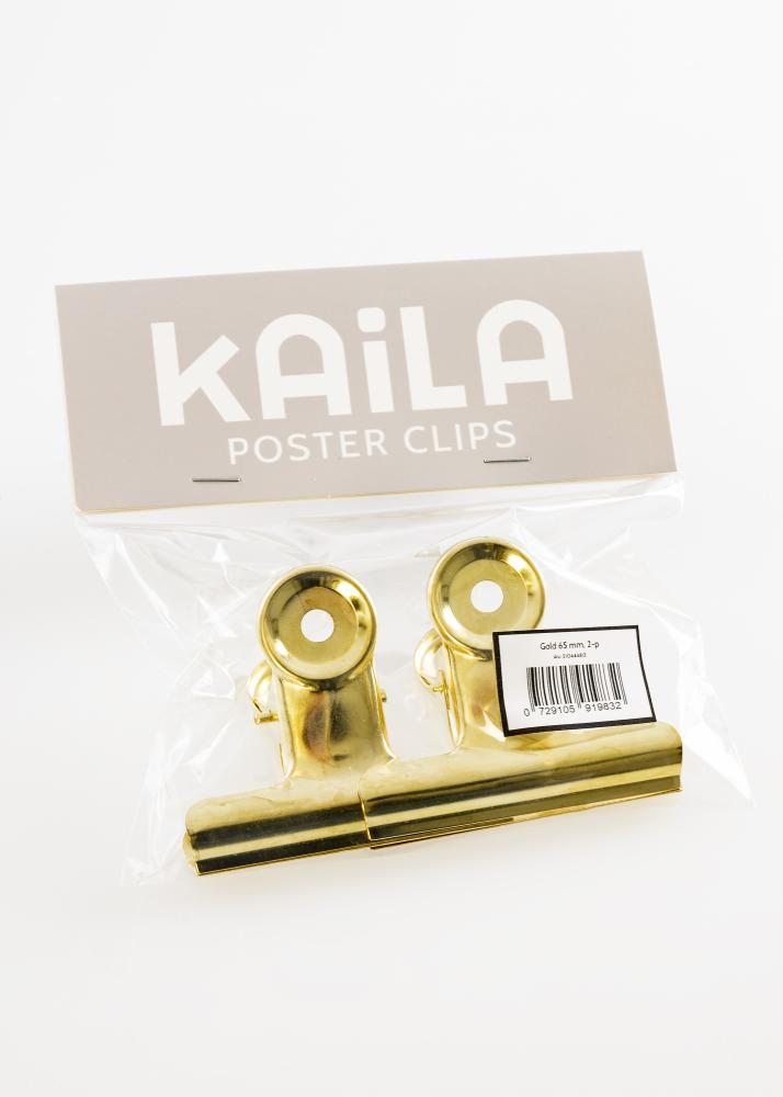 KAILA Plakat Clip Gold 65 mm - 2-p