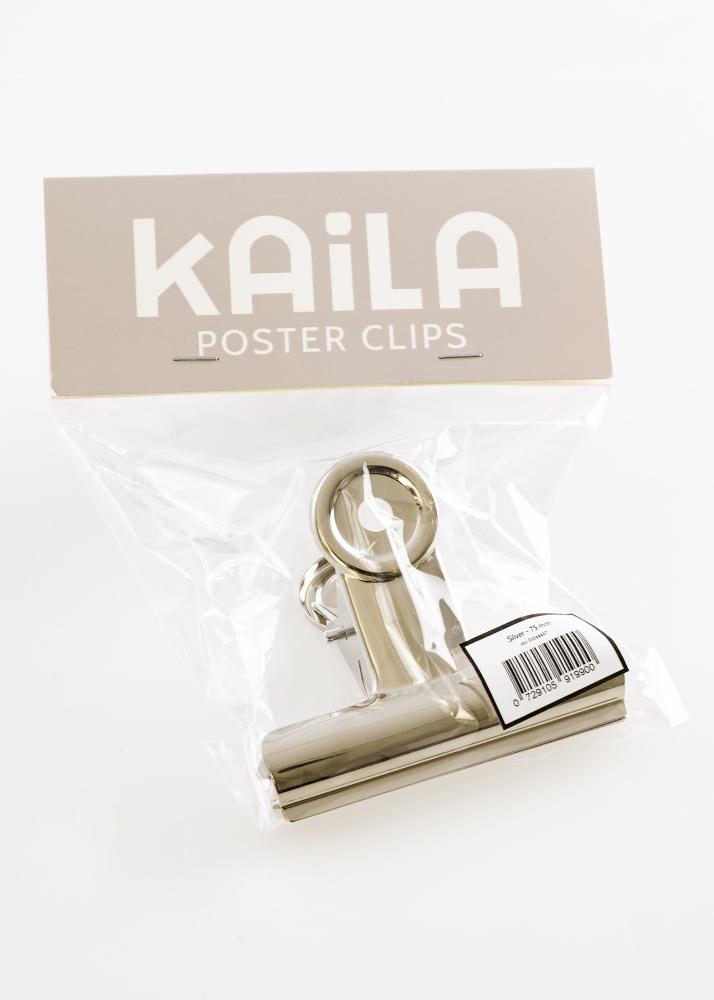 KAILA Plakat Clip Srebrny - 75 mm