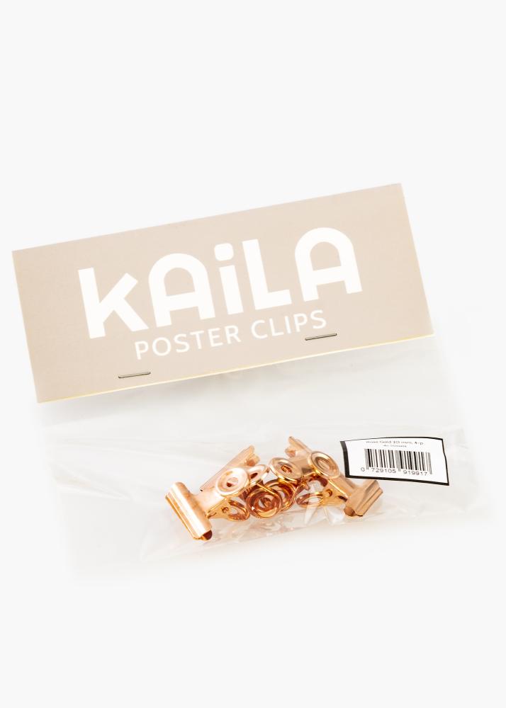 KAILA Plakat Clip Rose Gold 20 mm - 4-p