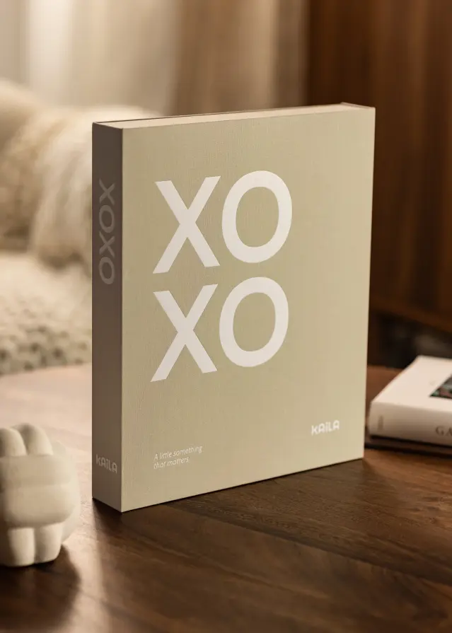 KAILA XOXO Greige - Coffee Table Photo Album (60 Czarne Strony / 30 arkuszy)