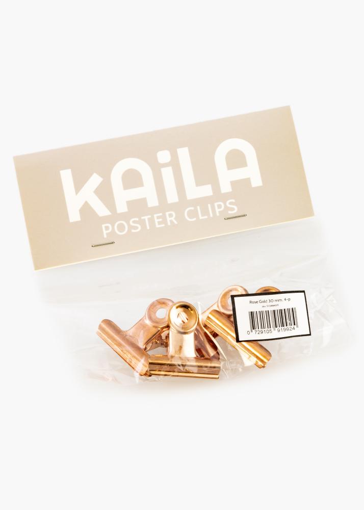 KAILA Plakat Clip Rose Gold 30 mm - 4-p