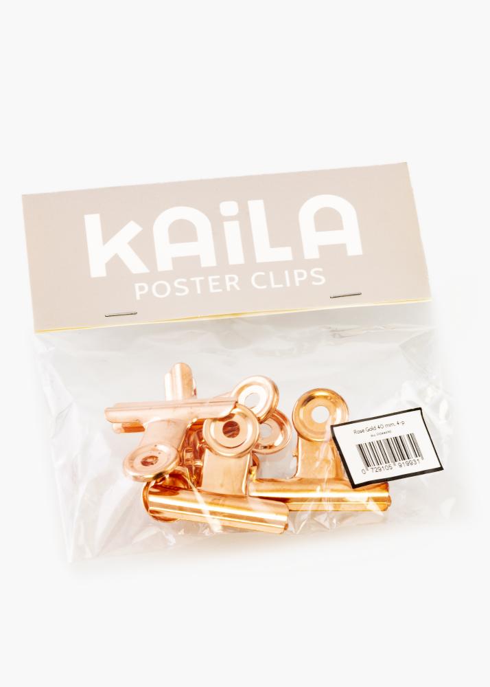 KAILA Plakat Clip Rose Gold 40 mm - 4-p