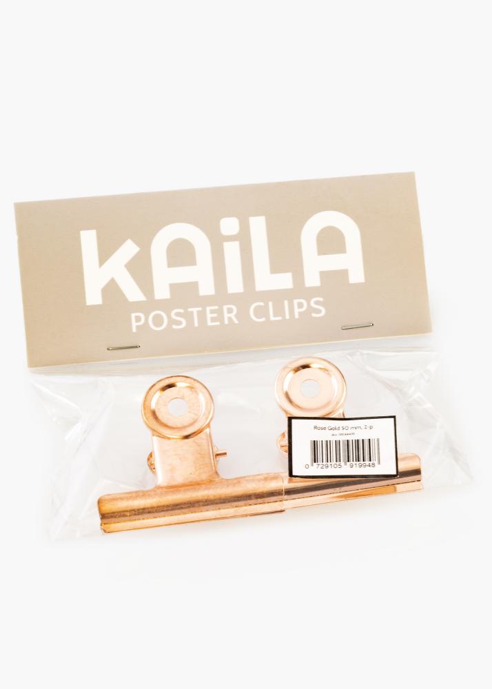 KAILA Plakat Clip Rose Gold 50 mm - 2-p