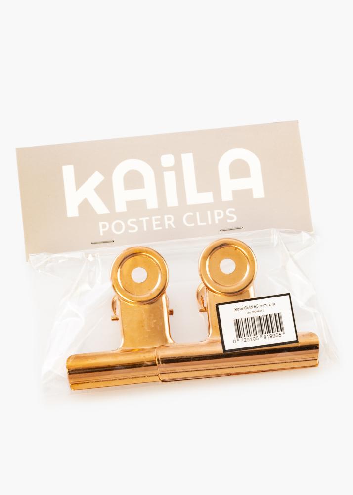 KAILA Plakat Clip Rose Gold 65 mm - 2-p