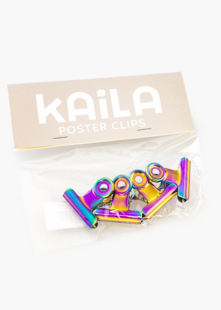 KAILA Plakat Clip Rainbow 30 mm - 4-p