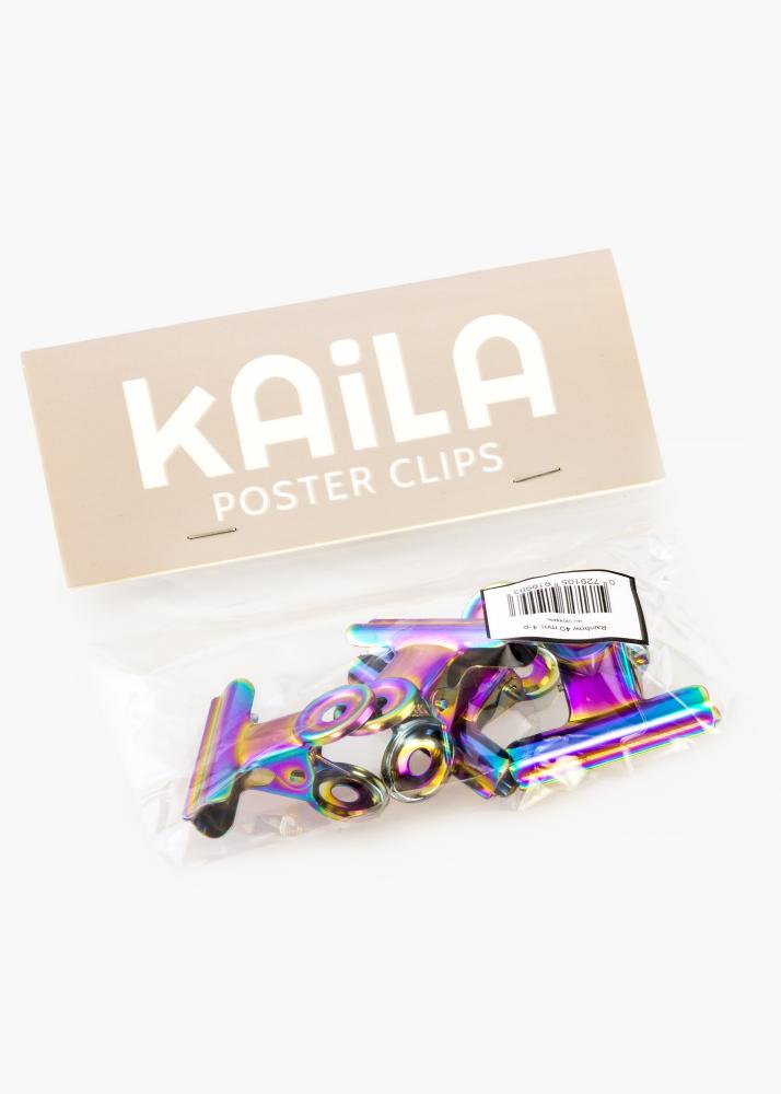 KAILA Plakat Clip Rainbow 40 mm - 4-p