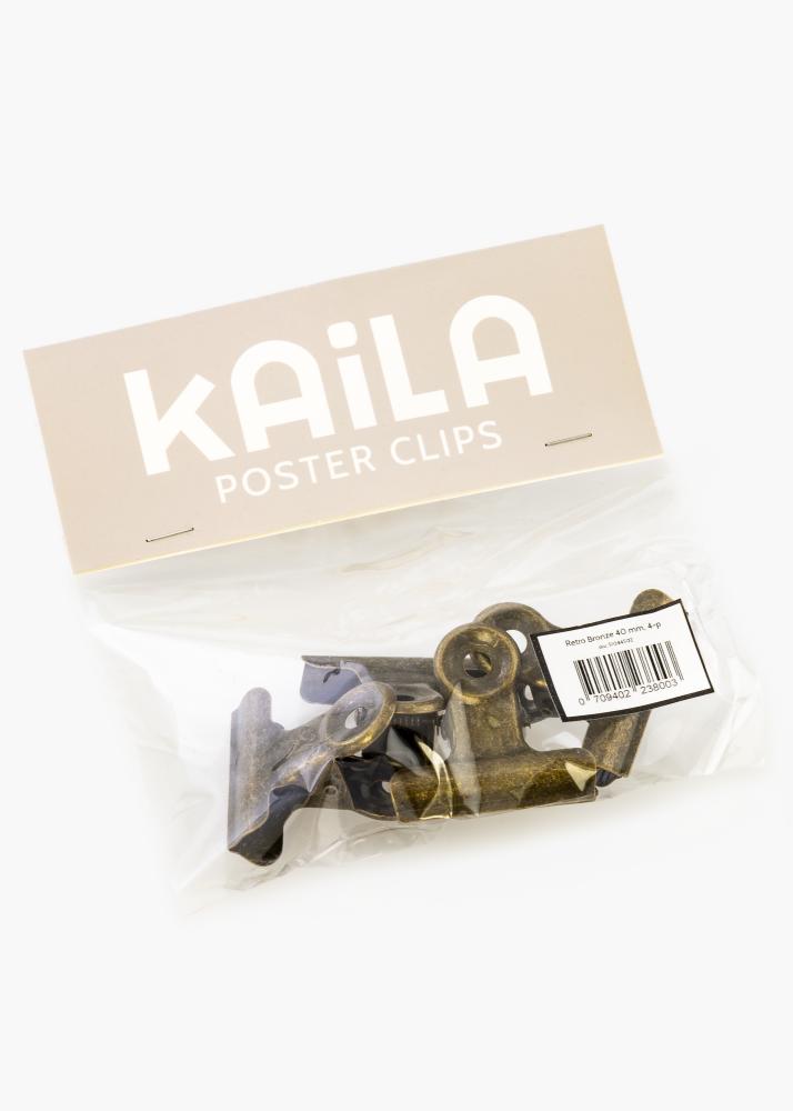 KAILA Plakat Clip Retro Bronze 40 mm - 4-p