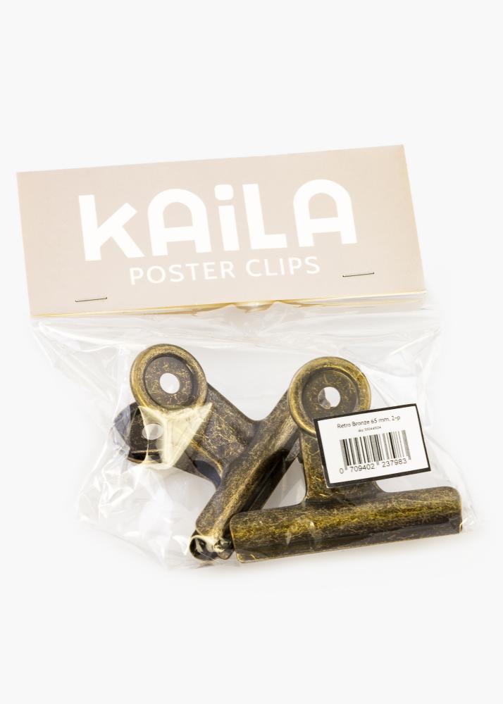 KAILA Plakat Clip Retro Bronze 65 mm - 2-p