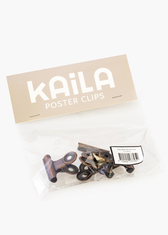 KAILA Plakat Clip Retro Brass 30 mm - 4-p