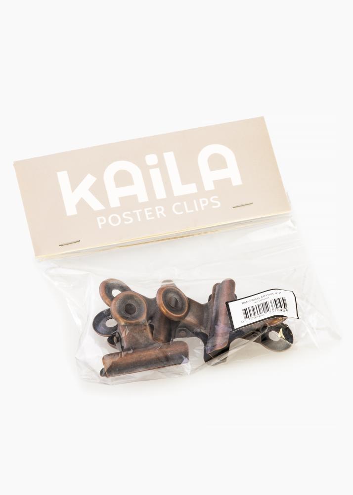 KAILA Plakat Clip Retro Brass 40 mm - 4-p