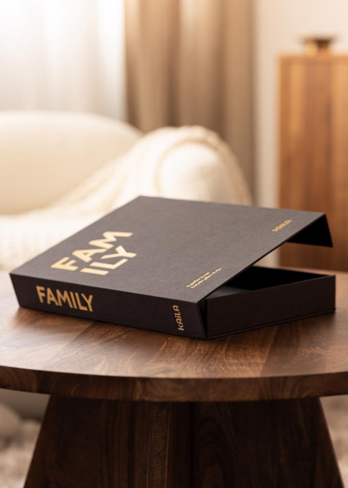 KAILA FAMILY Creme - Coffee Table Photo Album (60 Czarne Strony / 30 arkuszy)