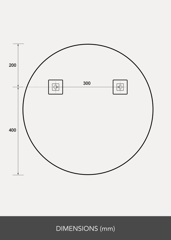 KAILA Okrągły Lustro 60 cm Ø