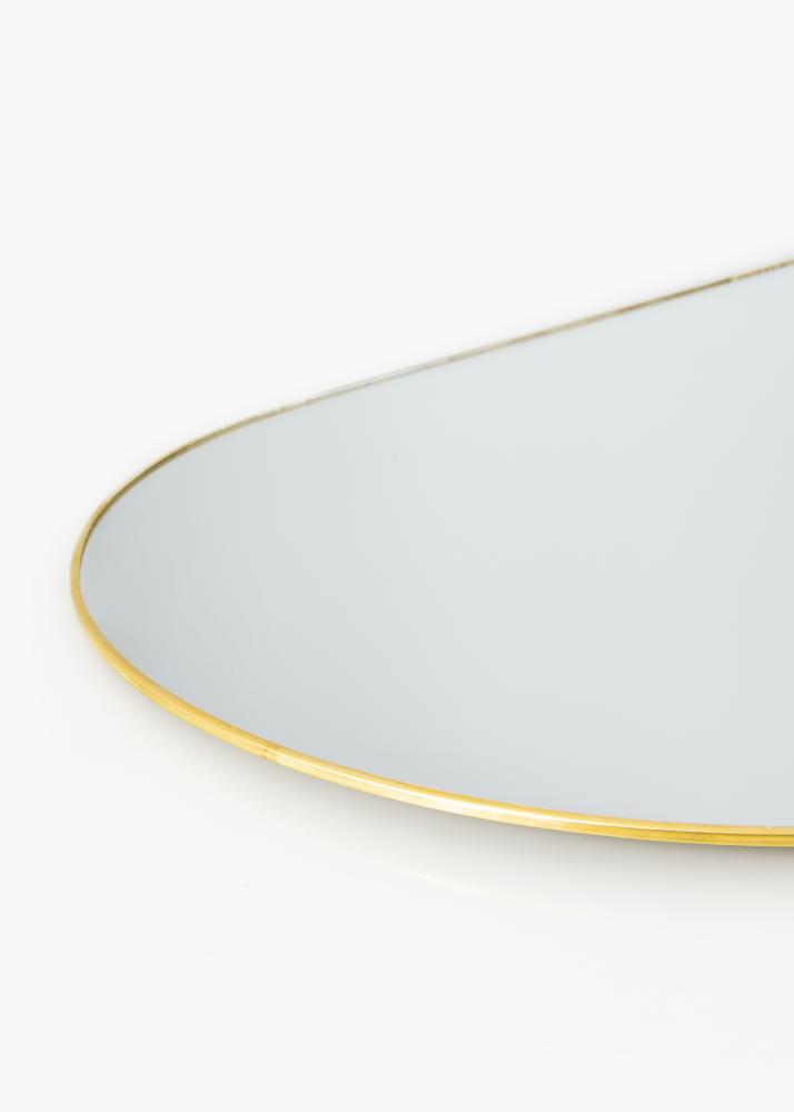 KAILA Owalny Mirror - Thin Brass 35x80 cm