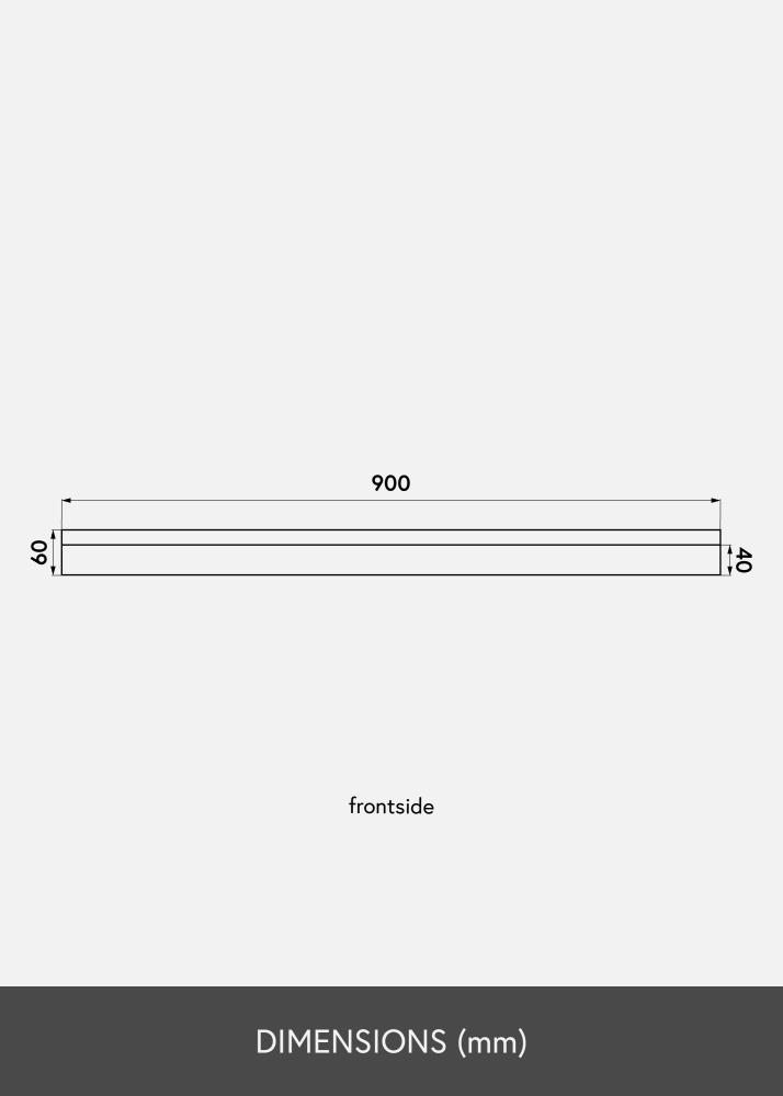 KAILA Półka na obraz Czarny 90 cm