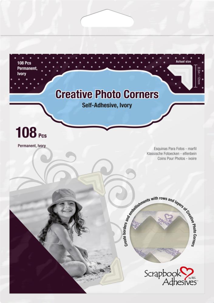 3L Creative Photo Corners Biały - 108 szt.