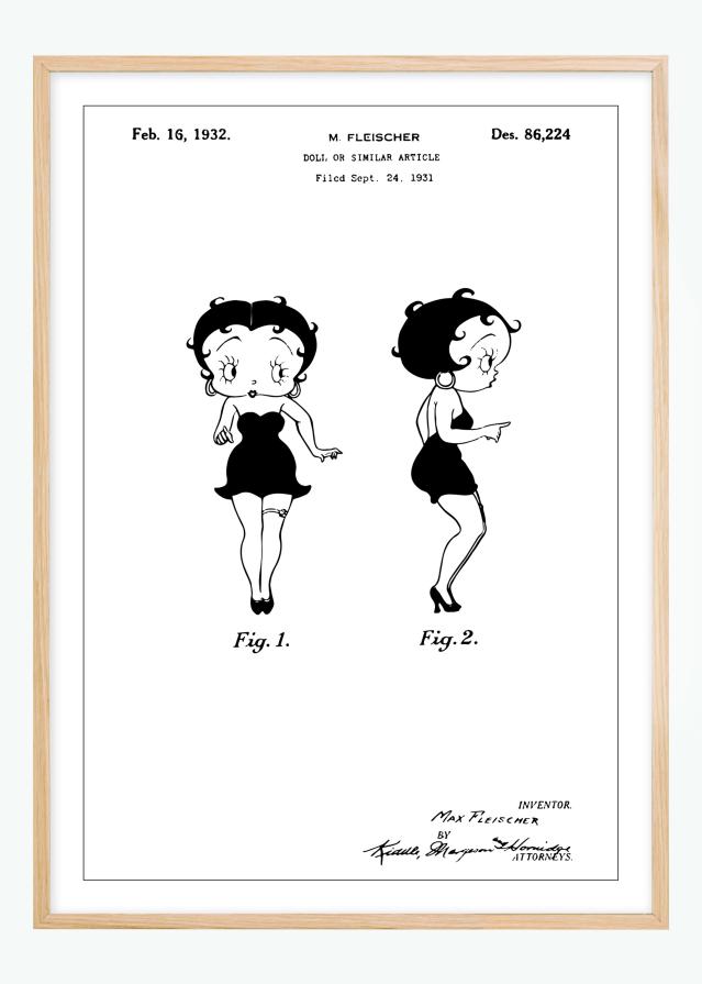 Rysunek patentowy - Betty Boop Plakat