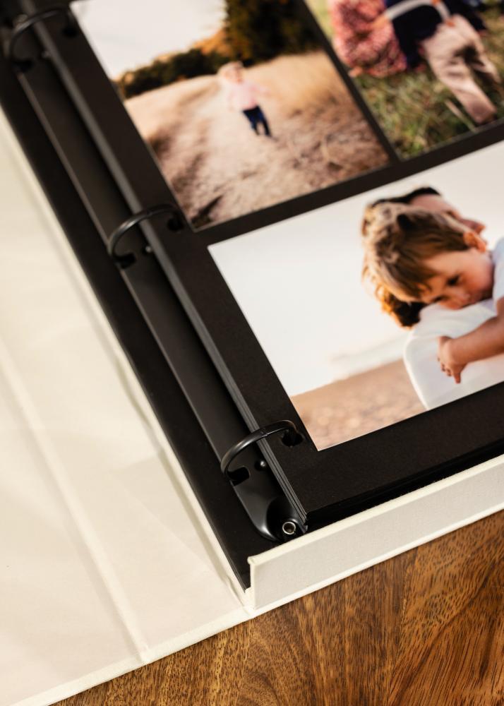 KAILA OUR LOVE STORY Creme - Coffee Table Photo Album (60 Czarne stron)