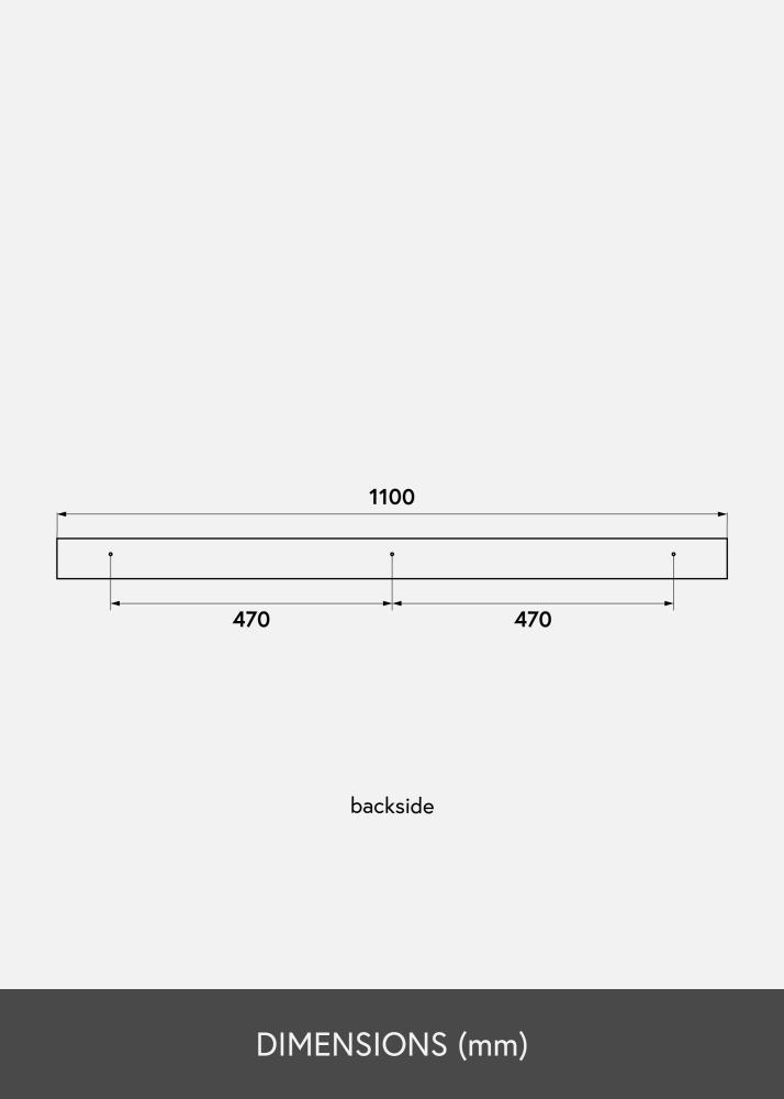 KAILA Półka na obraz Czarny 110 cm