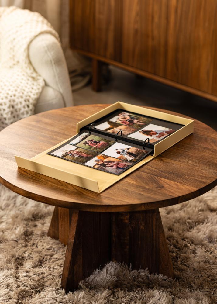 KAILA XOXO Yellow - Coffee Table Photo Album (60 Czarne Strony / 30 arkuszy)