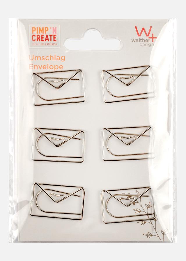 PAC Metalowy Paperclip Envelope Srebrny